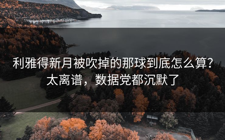 利雅得新月被吹掉的那球到底怎么算？太离谱，数据党都沉默了