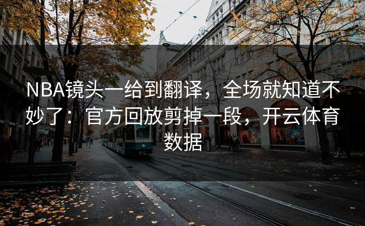 NBA镜头一给到翻译，全场就知道不妙了：官方回放剪掉一段，开云体育数据