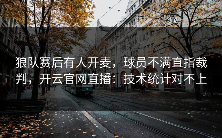 狼队赛后有人开麦，球员不满直指裁判，开云官网直播：技术统计对不上